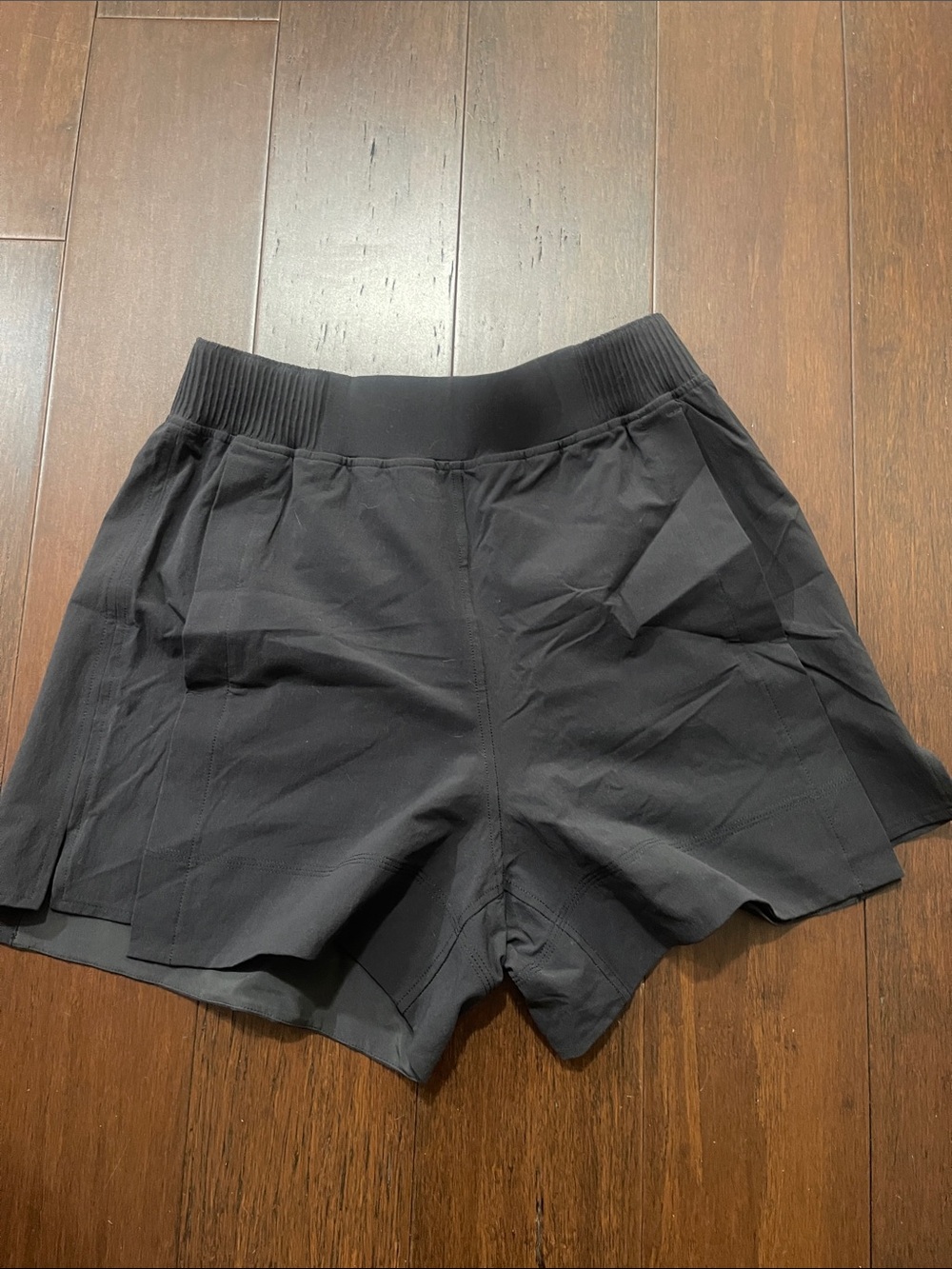 lululemon athletica Black Athletic Shorts with Ribbed Waistband